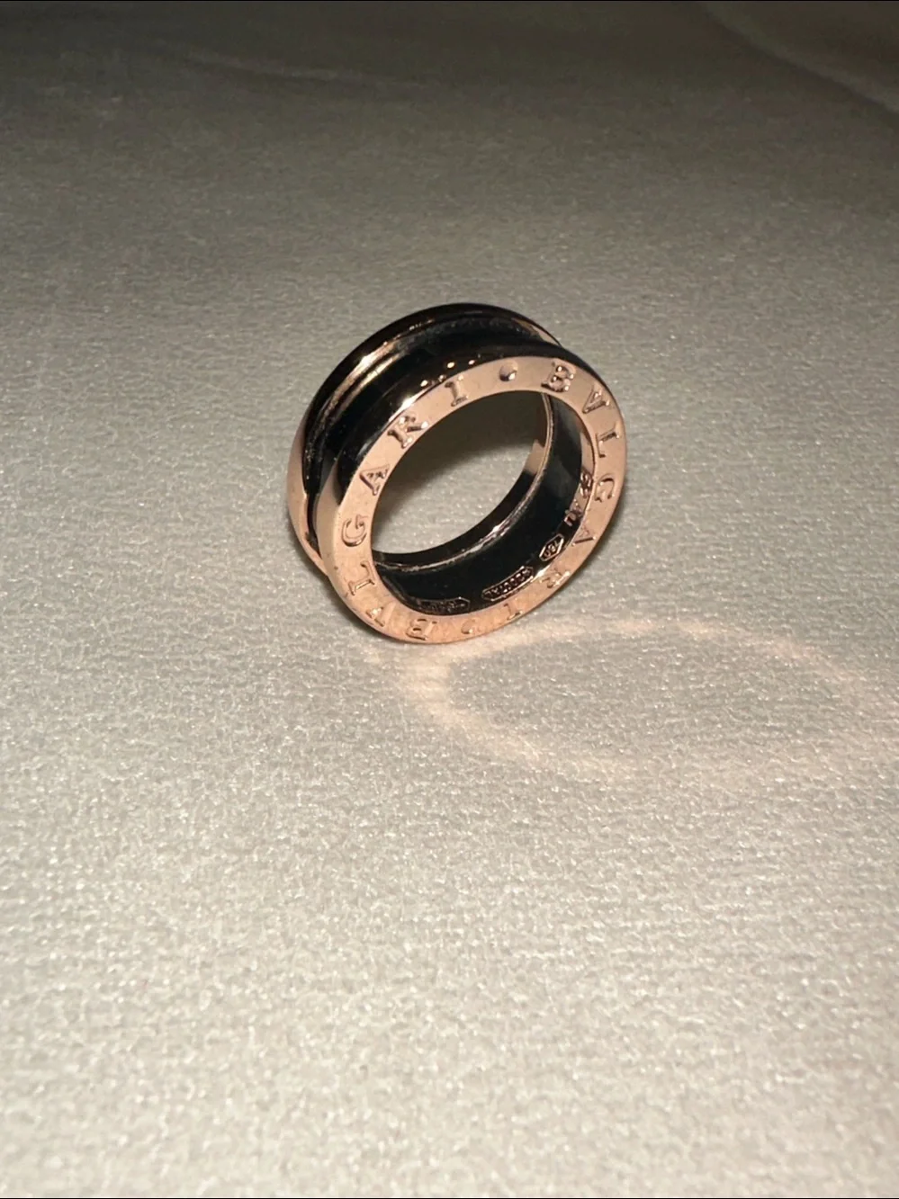 Designer Inspired Double Band Rose Gold Tone Ring - Sleek Stacked Design Sz 5.5